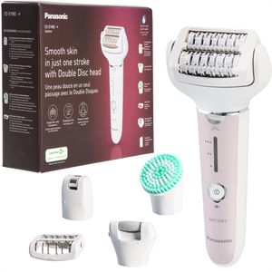 Panasonic Epilierer ES-EY80-P503, mit 4 Aufsätzen und Tasche, weiß/rosa