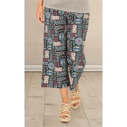 Baumwoll-Hose in Druck marine in Größe 50 von DW-Shop, Marine, 50