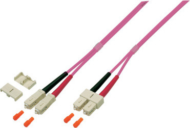 EFB Elektronik EFBE Schott OM4 Glasvezelkabel SC naar SC, 0,5 meter
