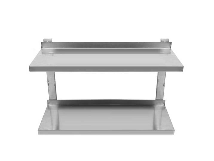 Étagère murale LAIZERE - Cuisine - 80 x 30 cm - Gris - Métal - Inox