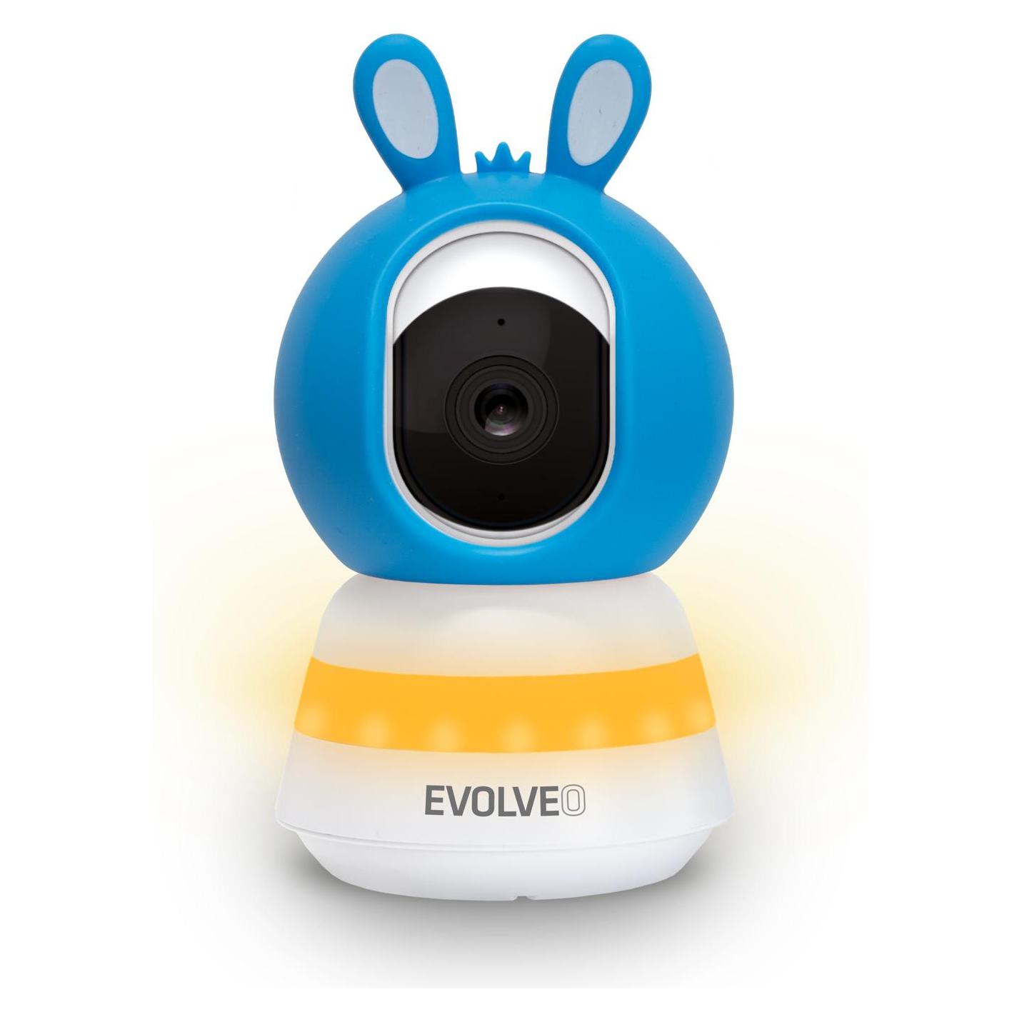Evolveo Baby Monitor LUX- Chytrá 360° videochůvička s nočním viděním, detekcí pláče a pohybu, modrá (2055159658811)