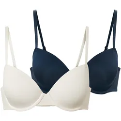 Tchibo - 2 Schalen-BHs - Damen - Gr. 80B - dunkelblau