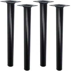 MS Beschläge Möbelstempel 700mm 4er Set Möbelfüße Schwarz ø 30mm Möbelstützen Stahl-Tischfüße