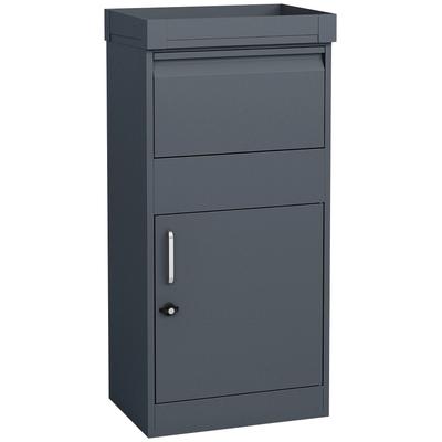 Briefkasten WESTMANN "Stahl-Paketbox Piet", grau (anthrazit), B:50mm H:105mm T:37mm, Metall, Stahl, Briefkästen, Briefkasten, Anthrazit, 50x37x105 cm