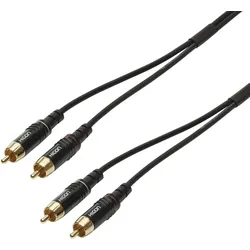 SOMMER CABLE Cinch Kabel 2x2 0,5m sw Hicon