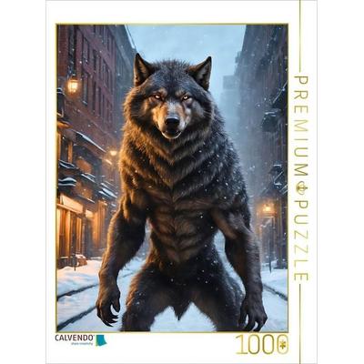 CALVENDO Puzzle Werwolf in der kalten Neujahrsnacht | 1000 Teile Lege-Größe 64x48cm Foto-Puzzle für glückliche Stunden