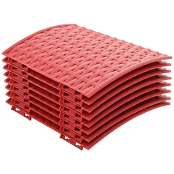 vidaXL Weihnachtsbaumrock Rot Ø 65 x 23 cm Kunststoff