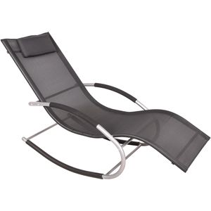 Garden-Pleasure Sonnenliege NAXOS, aus Stahl / Kunststoff, grau, 174 x 54 cm, belastbar bis 120 kg