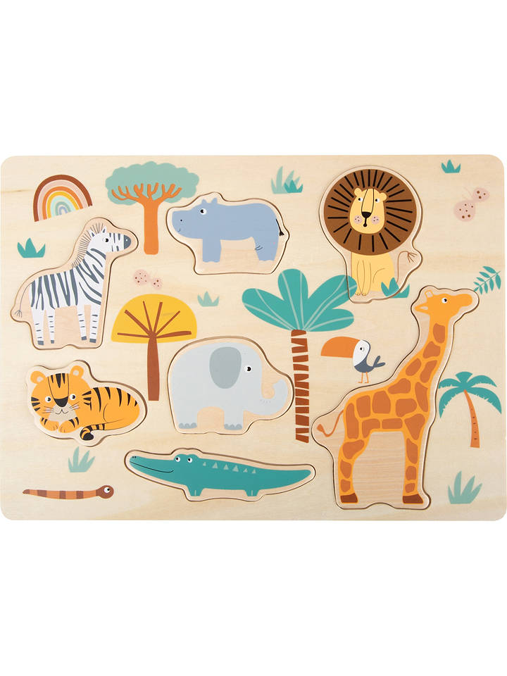 small foot 7tlg. Steckpuzzle "Safari" - ab 2 Jahren - onesize