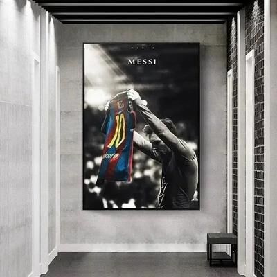 Uplift Treasures Lionel Messi Canvas Wall Art Poster a 15.75 19.69 In