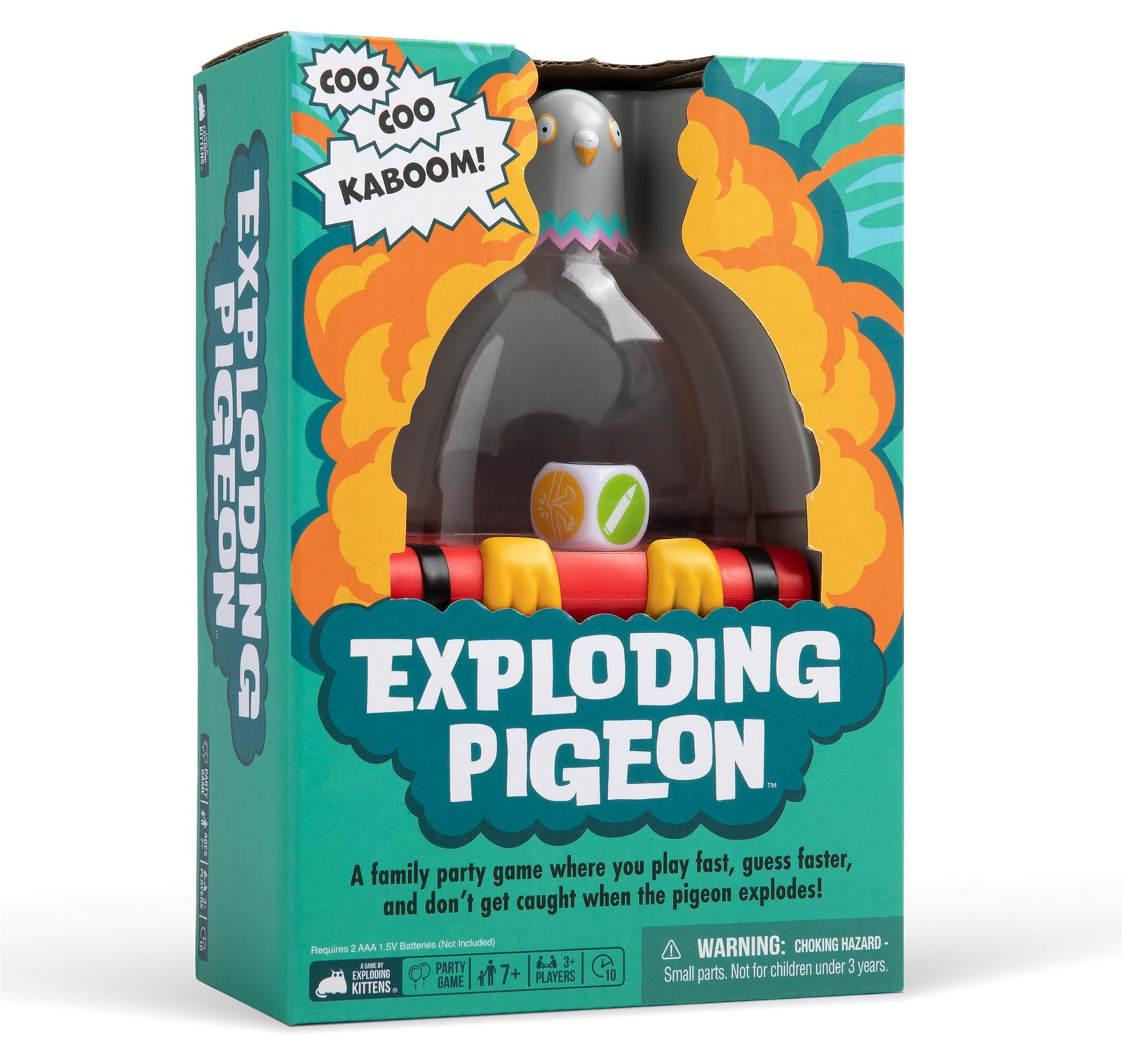 Exploding Pigeon gezelschapsspel van Exploding Kittens en Asmodee voor 3 of meer spelers vanaf 7 jaar