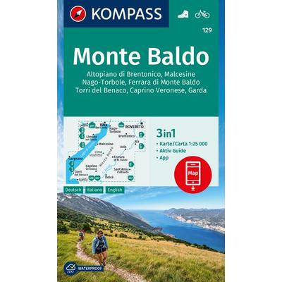 KOMPASS Wanderkarte 129 Monte Baldo, Malcesine, Nago-Torbole, Sonstige von , Kompass-Karten, 978-3-99121-760-2