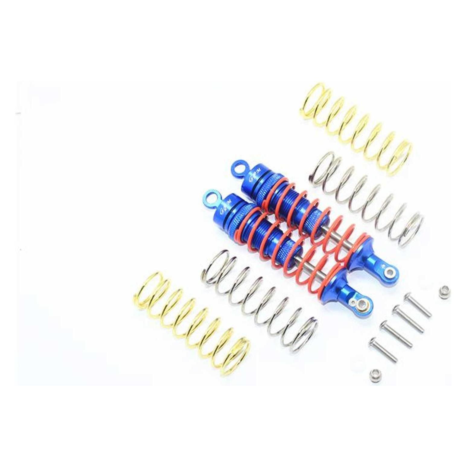 GPM aluminium dämpfer vorne 87mm blau trx rustler, slash, hoss 4x4 (GPMRUS4087FBOR)
