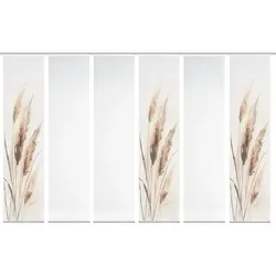 Schmidt Schiebevorhang Aurea 6er-Set Polyester Beige Natur