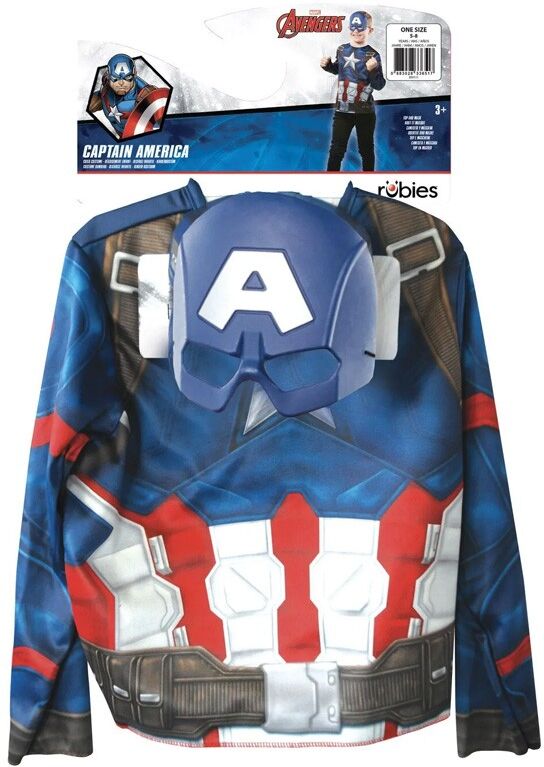 Déguisement Top classique Captain America + masque 5-8 ans - Rubies