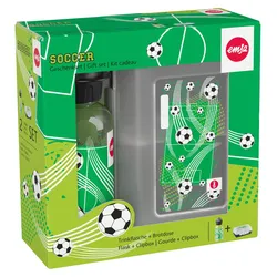 emsa Kinder Trinkflasche & Lunchbox Flasche: 0,4 l, Brotdose: 7,0 x 18,0 cm transparent, grün