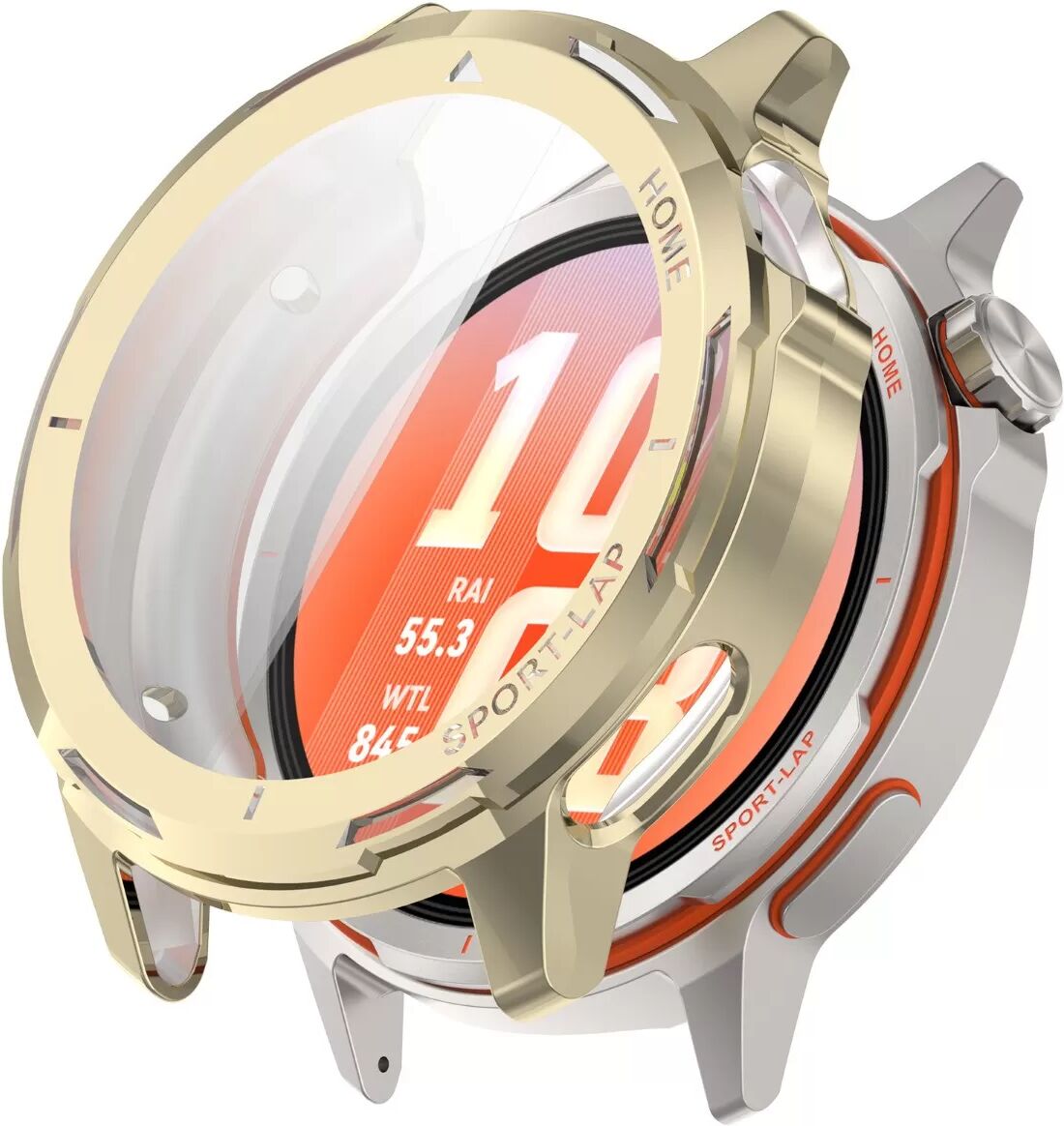 INF TPU Full-Cover-Hülle, kompatibel mit Huawei Watch GT Runner2 — Vollschutz, schlankes leichtes Design Gold