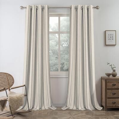 DriftAway Farmhouse Linen Blend Blackout Curtains