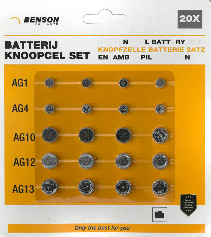 Pack 20x Pilhas Alcalinas/Lithium Diversas - BENSON