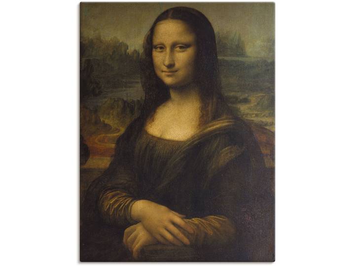 Wandbild ARTLAND Mona Lisa. Um 1503 , braun (farbe bild(er): braun), B:30cm H:40cm, Bilder, Wandbild, als Leinwandbild, Poster in verschied. Grössen