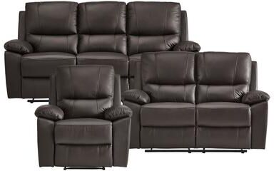 Fremont & Park Harrington 3-Piece Faux Leather Manual Reclining Living Room Sofa Set