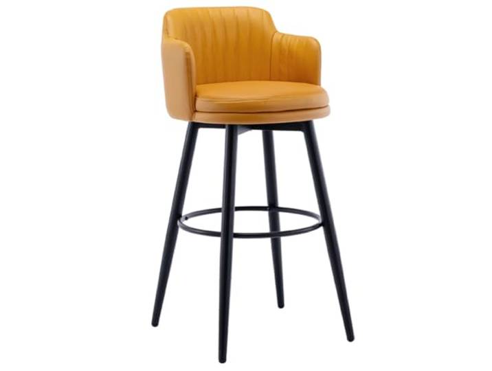 VNCdfhETs Barstuhl Barstuhl Mit Lederpolsterung Und Rückenlehne Sowie Armlehnen, Thekenhocker, Hohe Hocker Barhocker(A,Seat Height 75cm)