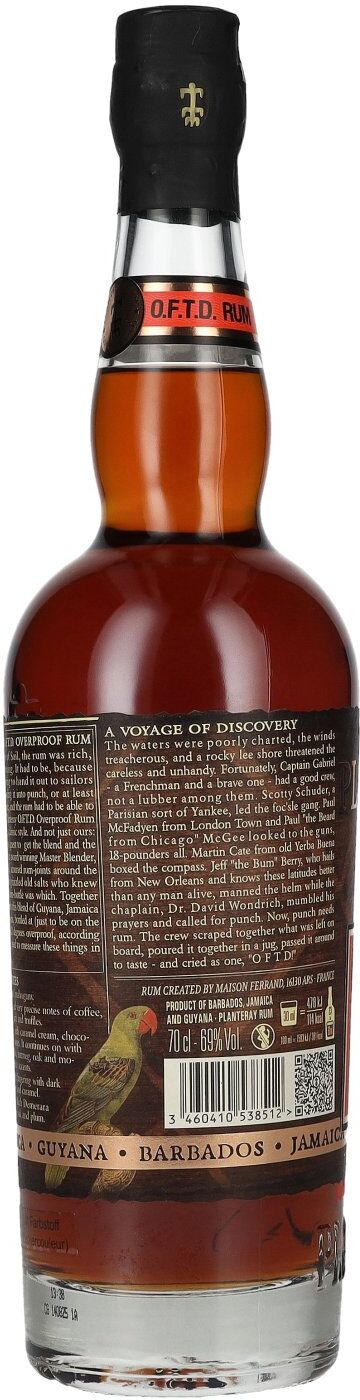 Planteray Rum O.F.T.D. Overproof Rum 69% Vol. 0,7l