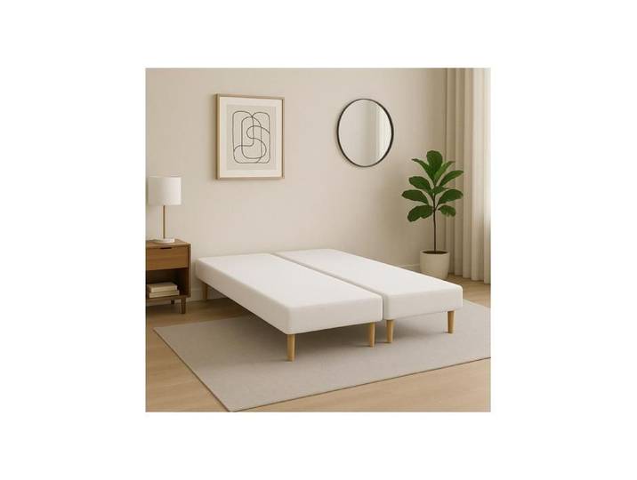 SOMMIER TAPISSIER NOIR 100x200x2 (200x200) FABRICATION FRANÇAISE ARTISANALE PIEDS OFFERTS HAUTEUR avec PIEDS 27 cm - som100x2
