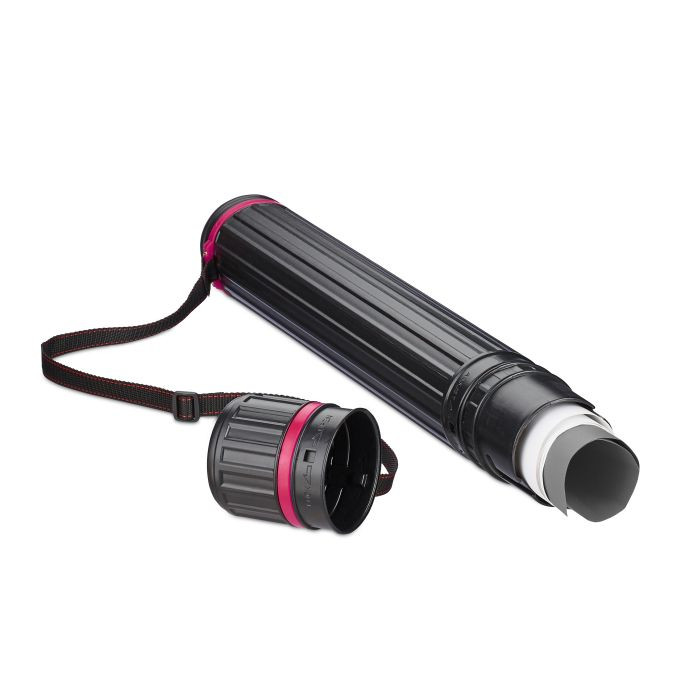 Relaxdays tekenkoker set van 10 stuks, zwart/roze