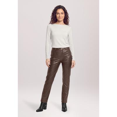 Kurzarmshirt CARTOON "Damen tailliert", Damen, Gr. 46, light beige melange, Obermaterial: 63% Polyester, 33% Viskose, 4% Elasthan, tailliert normal, Carmenausschnitt, Shirts