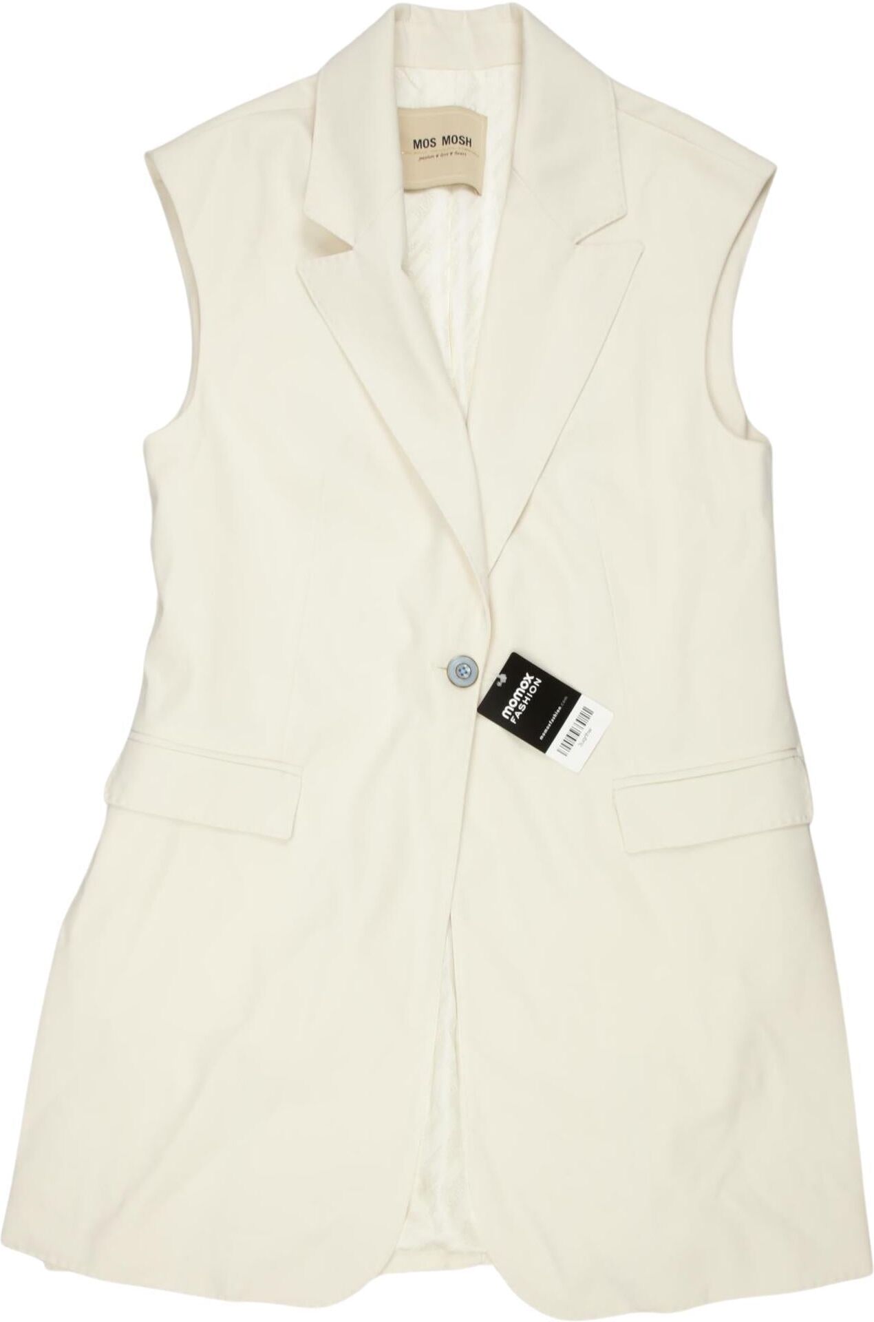 Mos Mosh Damen Weste, Cremeweiß, Gr. EU 36, Synthetik - Second Hand