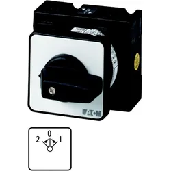 Eaton 009260 Umschalter, T0, 20 A, Zentraleinbau, 1 Baueinheit(en), Kontakte: 2, 45 °, tastend, mit 0-Stellung, mit 2-seitigem Rückzug nach 0