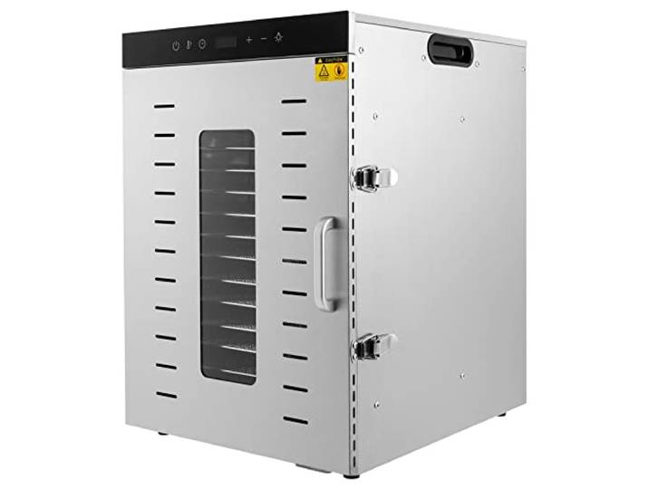 TFGXUE 16‑Etagen Lebensmittel‑Dehydrator, Digitales Dörrgerät aus Edelstahl 1500W Obst‑ und Gemüsedörrgerät, 2 Lüfter & U-Heizer, Intelligente Temperatur-&Zeitsteuerung, für Fleisch Obst Gemüse Kräuter