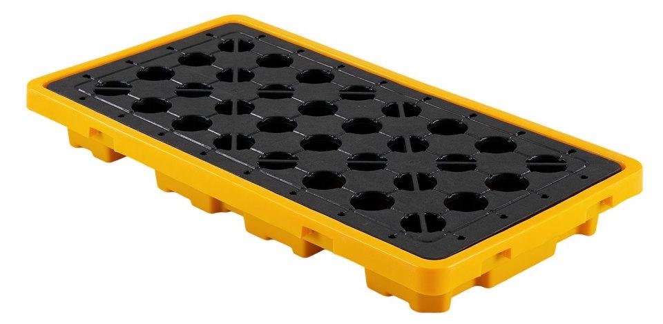 Industrieller Auffangbehälter - 79,5 Liter Fassungsvermögen - 2000 kg Tragfähigkeit - HDPE-Kunststoff - Für Flüssigkeitsbehälter - Behälterpalette