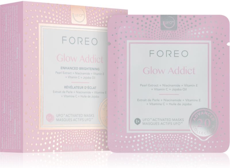 FOREO UFO™ Glow Addict aufhellende Gesichtsmaske 6 St.