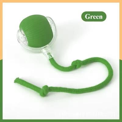 Inspire Select Automatic Rolling Tail Ball Cat Toy Rechargeable Interactive Pet Ball For Cats green