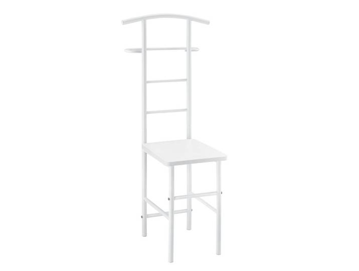 [en.casa] Herrendiener Anaheim, Weiß, Metall, 45x107x45 cm, Schlafzimmer, Kleiderständer