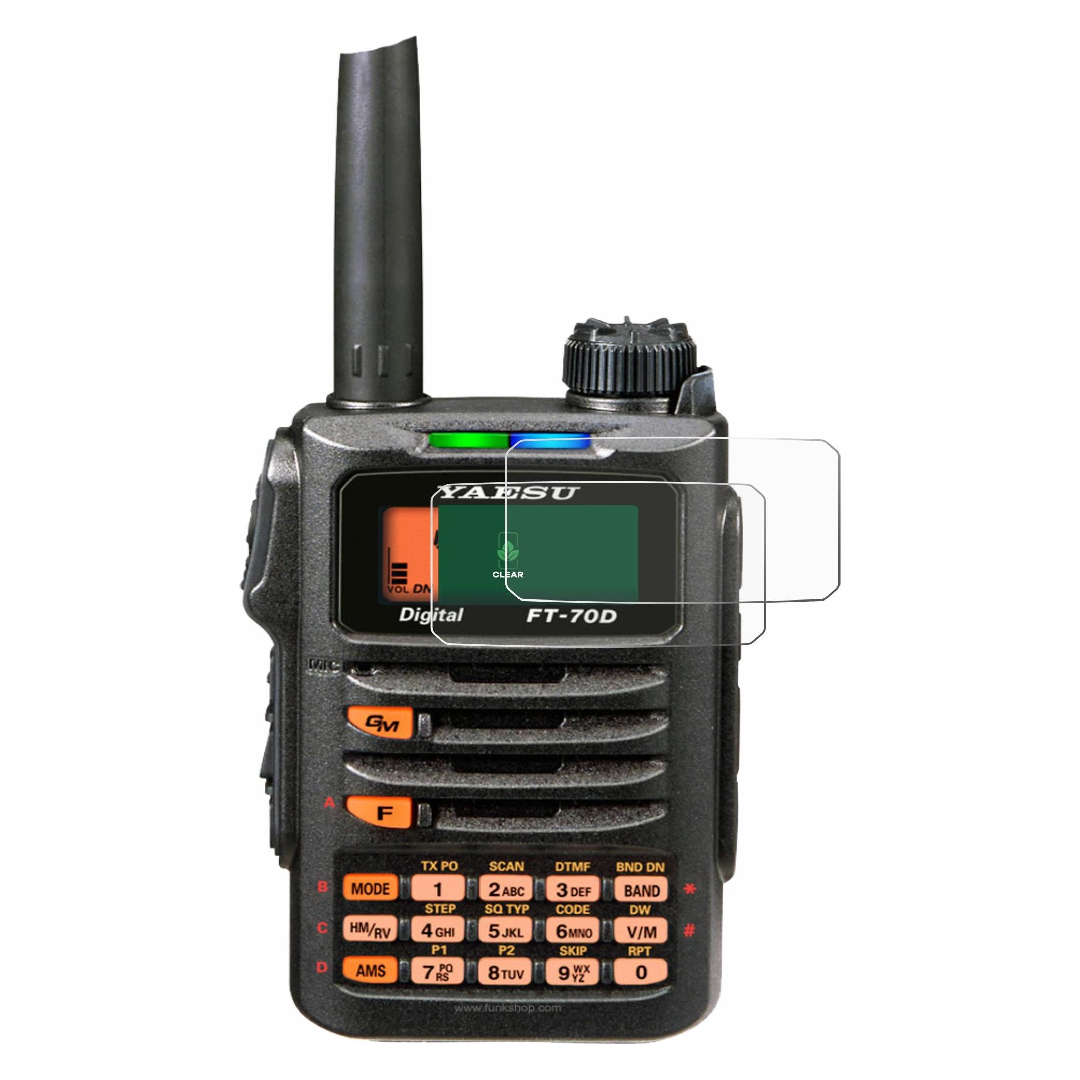 ScreenLeaf Schutzfolie für Yaesu FT-70DR Displayschutz Display Schutz Folie Klar Transparent (6142783)