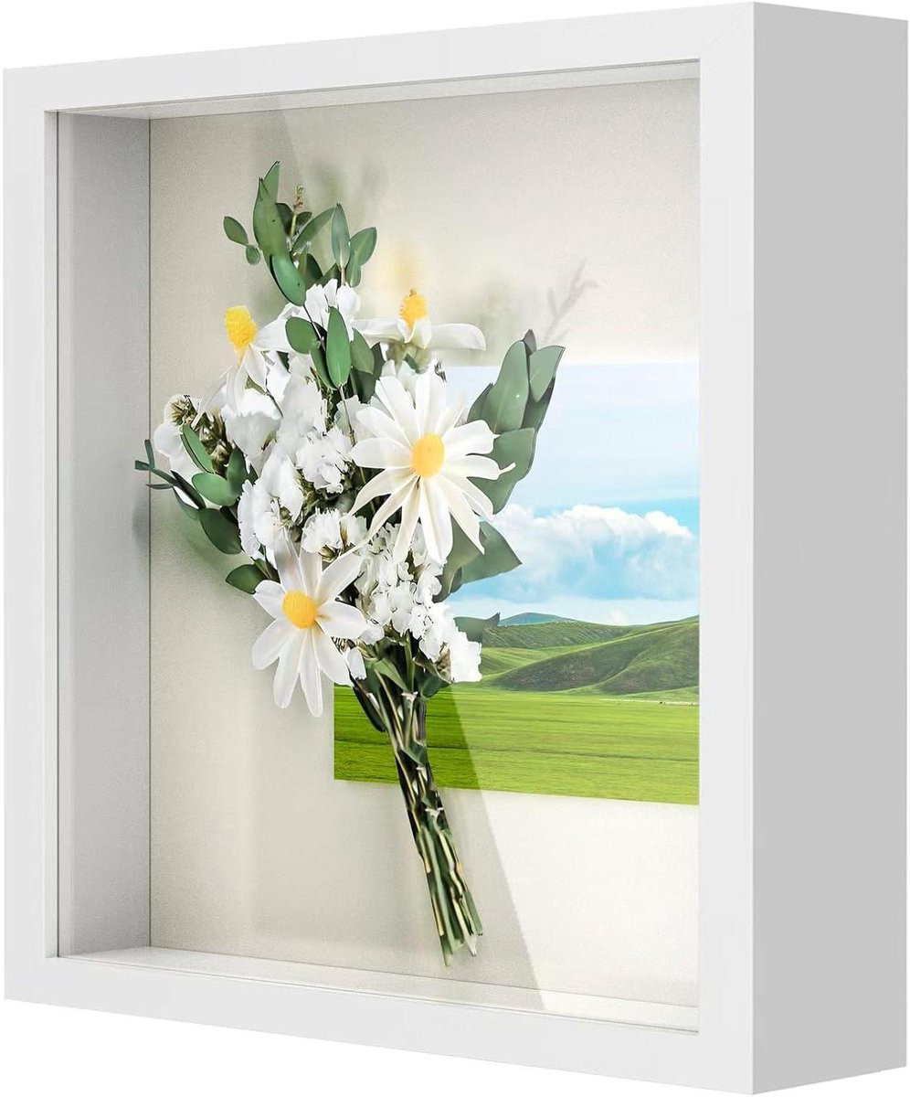 3D Fotolijst Wit - Diepe Lijst voor Herinneringen - 20 x 20 cm
