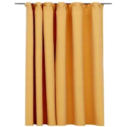 vidaXL Verdunkelungsvorhang mit Haken Leinenoptik Gelb 290x245 cm