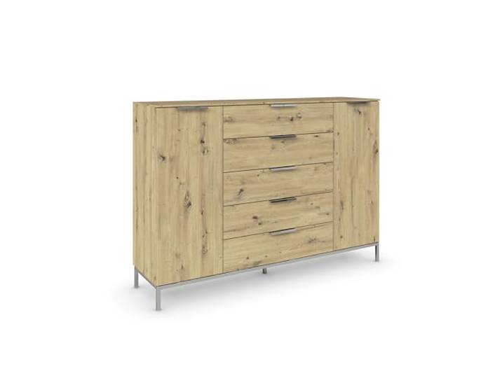 Rauch Möbel Flipp, Kommode, Farbe Eiche Artisan, Breite 160 cm