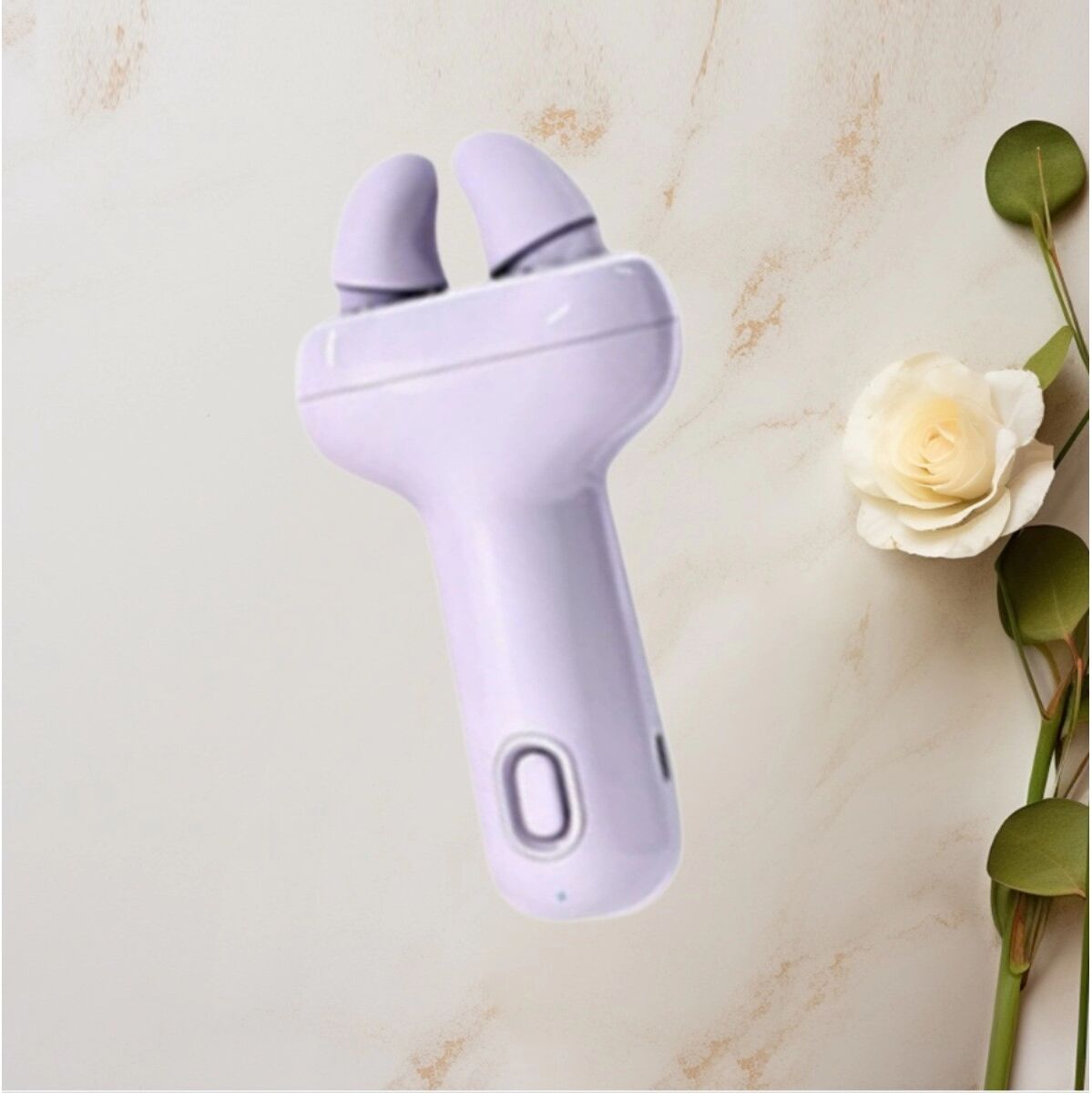 INF Mini-Stress-Relief-Massagegerät – Taschen-Handmassagegerät mit knetender Handfunktion, 2-Gang reversible Rotation, Violett