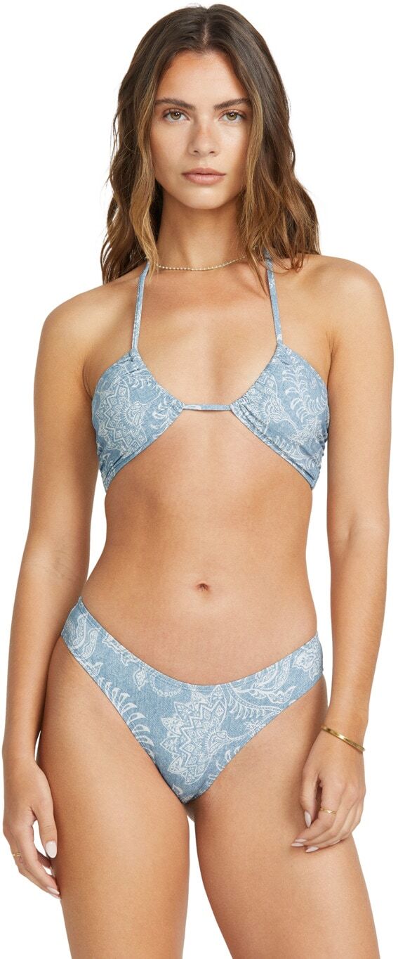 Bade-Shirt BILLABONG "Trippin Tides", Damen, Gr. L, blau (denim), Obermaterial:78% Nylon 22% Elasthan., Bikini-Oberteile Bade-Shirt denim L