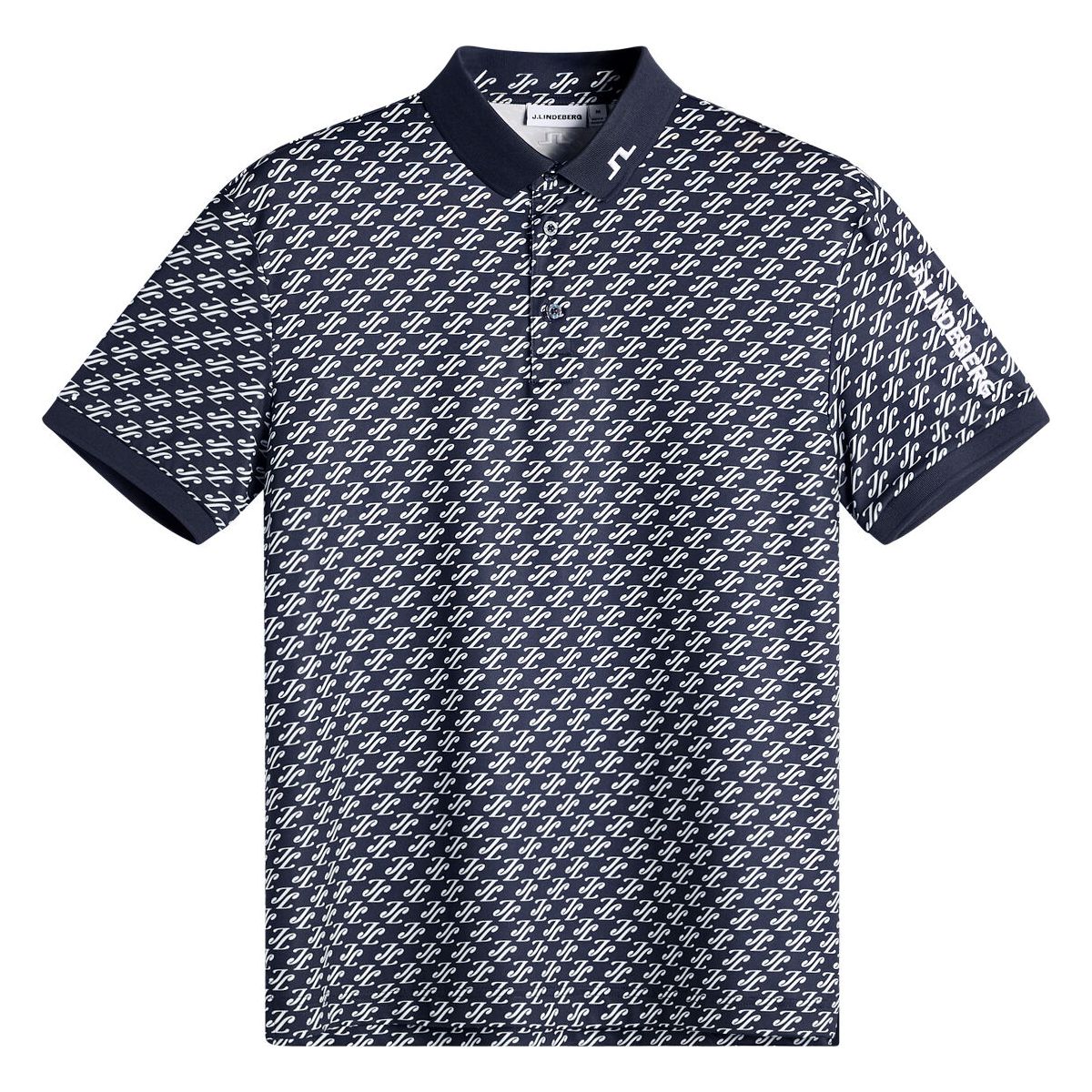 J.Lindeberg Tour Tech Print Polo bunker fade navy set m (O620) XXL GMJT14652-O620-XXL