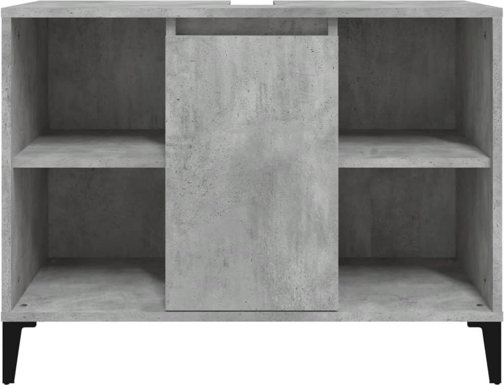 Latitude Run Skagway Freestanding Bathroom Cabinet Concrete Grey 60cm H X 80cm W X 33cm D
