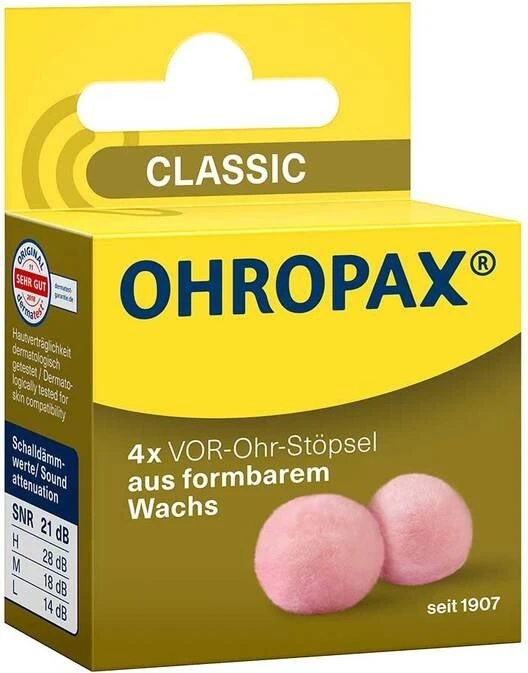 OHROPAX Classic Earplugs 4 pcs