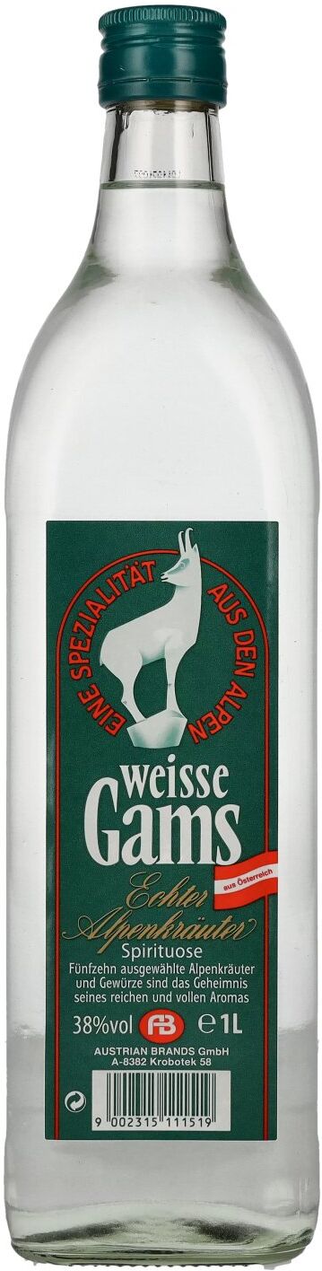Weisse Gams Echter Alpenkräuter 38% Vol. 1l