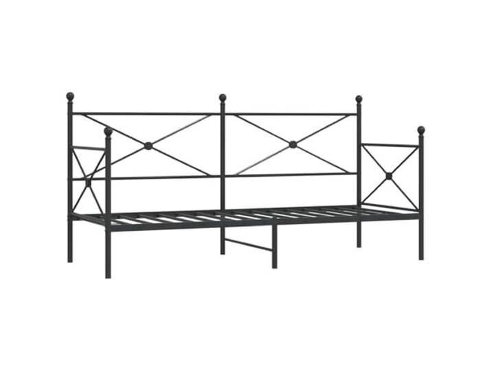 vidaXL Tagesbett ohne Matratze Schwarz 80x200 cm Stahl