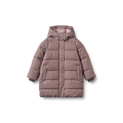Winterjacke WHEAT "WHEAT Puffer Coat Yrsa", Mädchen, Gr. 104, braun (plum), 100% Polyester, mehrfarbig, normal, ohne Ausschnitt, Jacken Winterjacke, atmungsaktiv