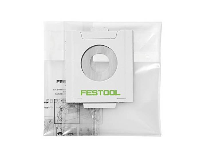 Festool Sacs Filtrants ENS-CT 26 AC - Lot de 5 Pièces Sacs d'élimination des déchets pour aspirateur CT 26 AC - remplacement OEM d'origine\, bride de fermeture intégrée